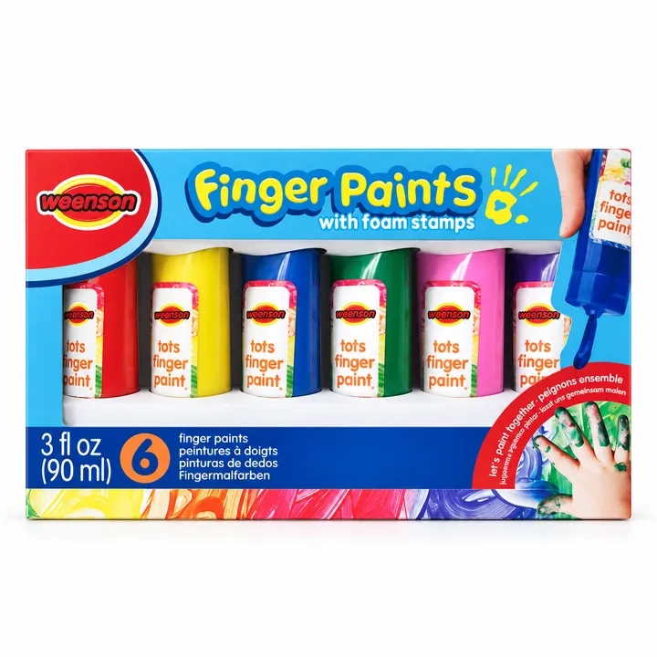 6×90 ml 手指画颜料