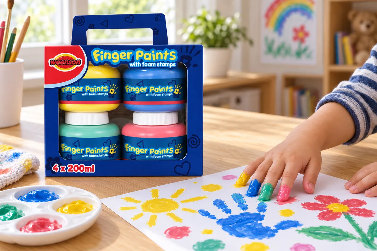 4 × 200 ml Finger Paint