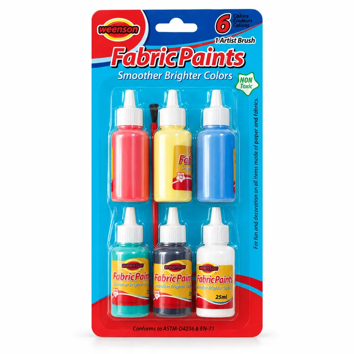 6 × 25 ml Fabric Paint
