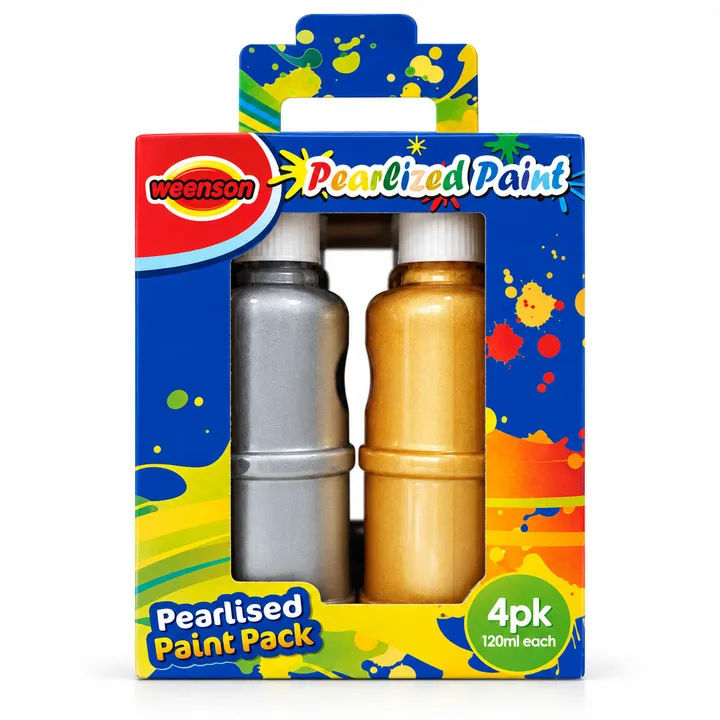 4 × 120 ml Pearlized Paint
