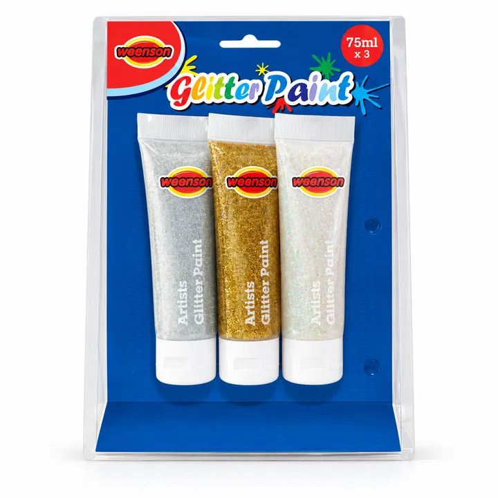 3 × 75 ml Glitter Paint