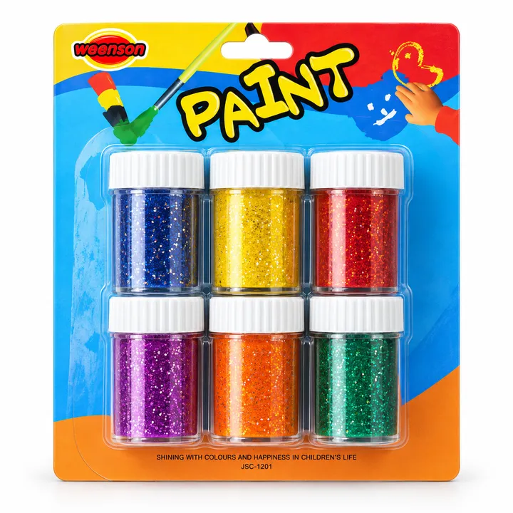 6 × 20 ml Glitter Finger Paint