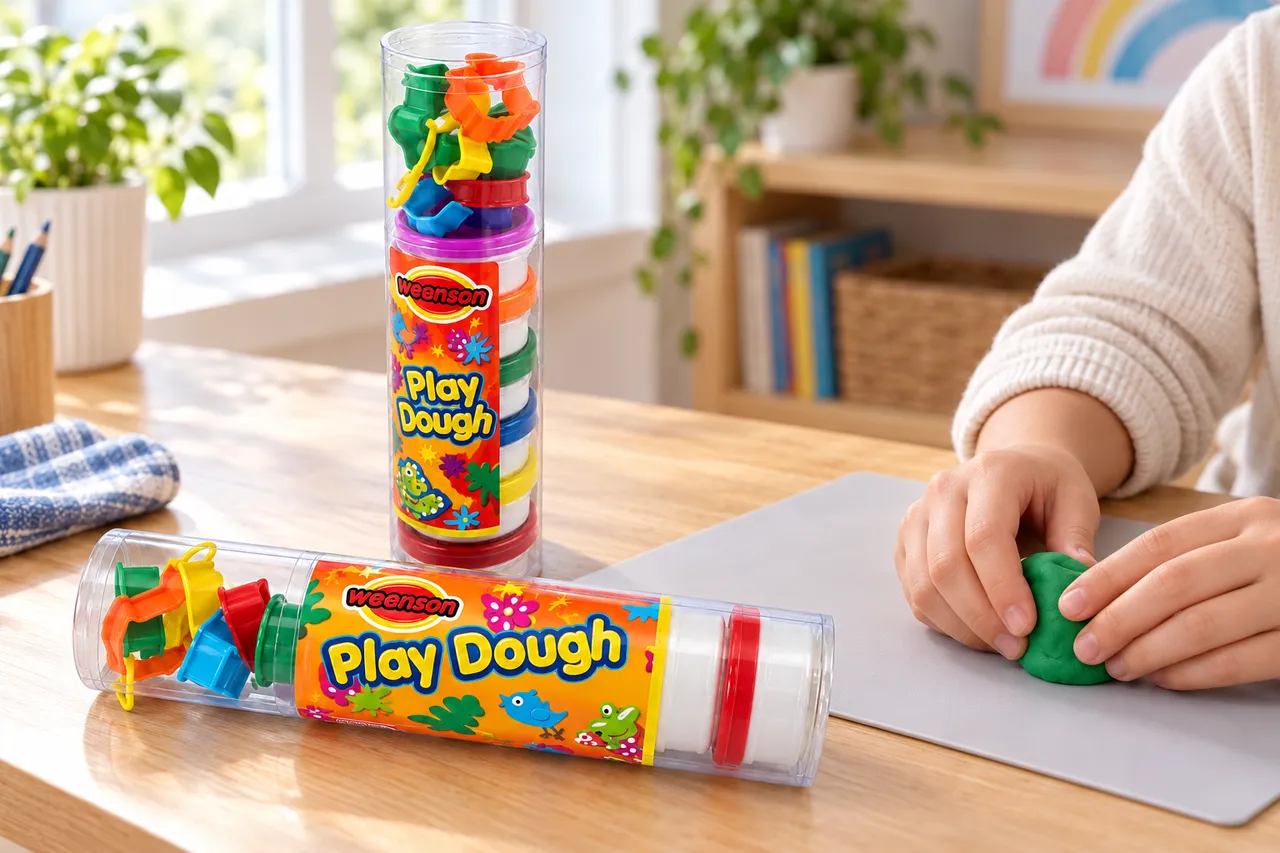 6 × 1 oz Play Dough + 6 Mold Cutter Set