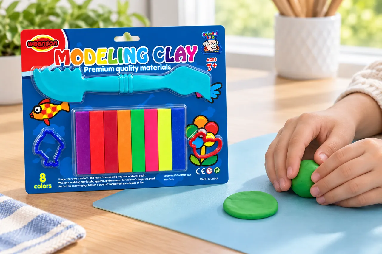 8 Color Modeling Clay + Knife Set